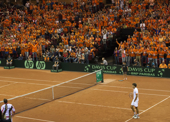 Davis Cup Juichende fans - Robin Haase