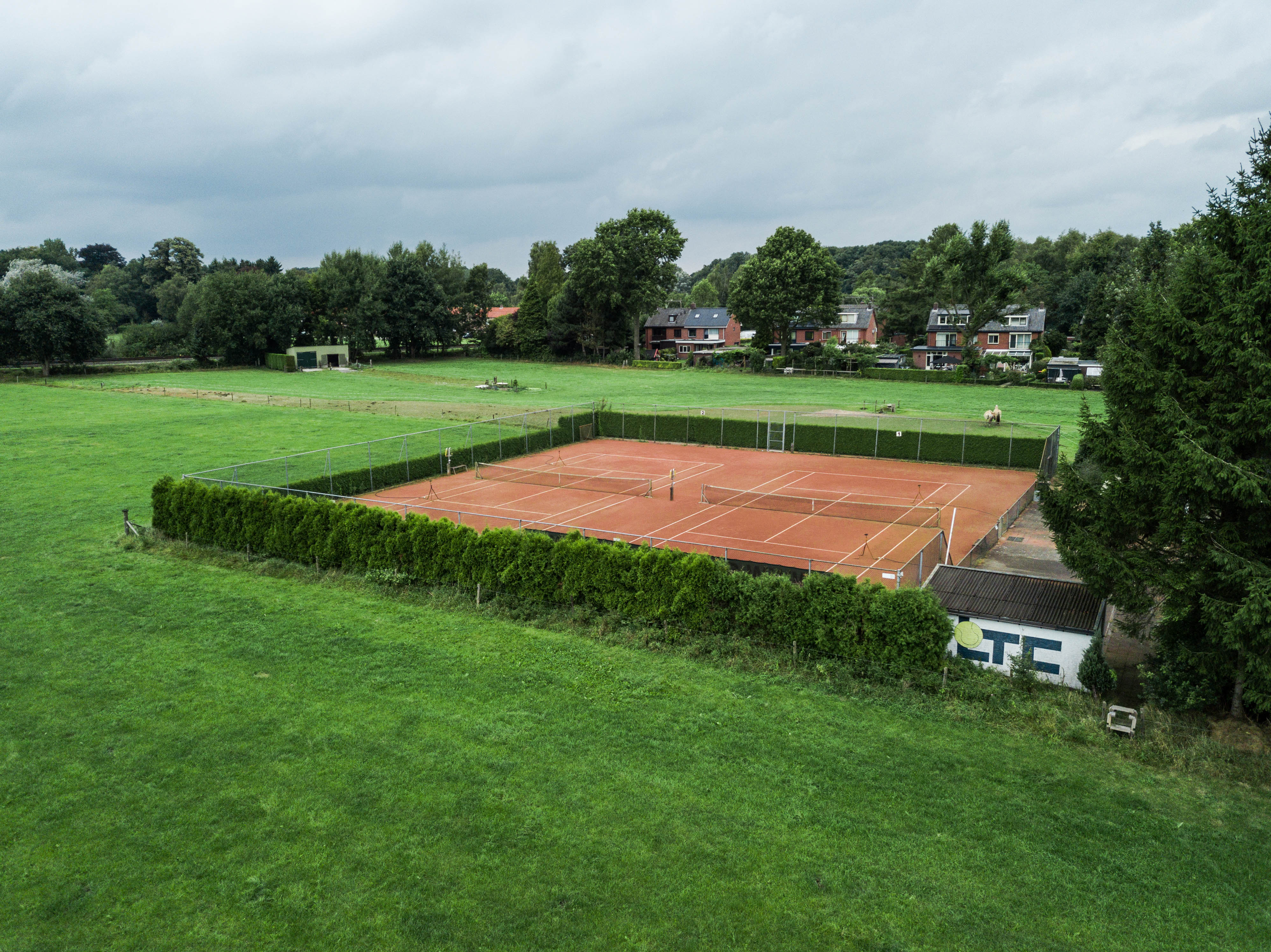 Kleine vereniging groen weiland