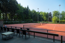 Tennisbaan schaduw